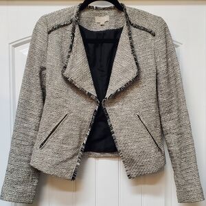 LOFT Black/White Classic Suit Jacket - SZ 2